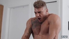 Fit William Seed blasts his load over cum hungry stud Thumb