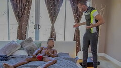 My stepbrother catches me masturbating in the living room Thumb