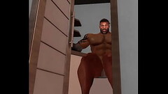 huge hunk duane brown tryies to fit into boat cabin toilet Thumb