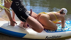 What a Beautiful Sunny Day for Fucking Stepsister During a River Walk on the Outdoor Thumb