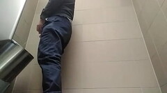 Young guy peeing with his uncut cock in a highway toilet Thumb