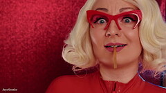 ASMR mukbang latex eating video - Arya Grander in braces Thumb
