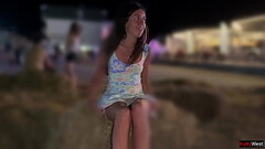 Shameless girl took off her panties in public Thumb