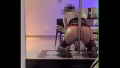 Sissy sliding her ass in the pole Thumb