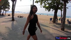 ThaiSwinger.me - Big booty Asian teen slut sucking big dick before rough doggystyle fucking Thumb