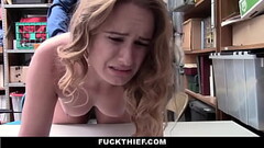 Beautiful Brunette Teen Thief Had to Ride Mall Officer'_s Dick to Go Free - Fuckthief Thumb