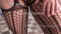Cheating wife come home with a creampie inside  her fertile pussy and then ride cuckold hubby dick i Thumb