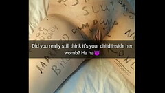 Dirty cuckold-cheating captions compilation with a lot of creampies and pregnancy! - Milky Mari Thumb