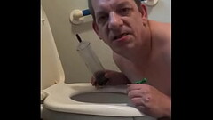 bisexual gay mark wright wants you lovers to use him like a toilet as he lays there with his mouth w Thumb