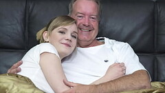 Sexy blonde bends over to get fucked by grandpa big cock Thumb