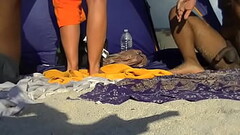 Exhibitionist Wife Helena Price 455 Part 2- Getting my ass massaged at the nude beach while voyeurs  Thumb