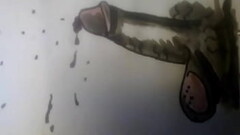 STOP MOTION BLACK COCK CARTOON DRAWING OF A BIG COCK FROM SOFT TO HARD THEN CUMMING AND GOING BACK D Thumb