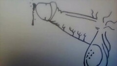 STOP MOTION COCK PORTRAIT CARTOON DRAWING OF MY COCK FROM SOFT TO HARD THEN CUMMING AND GOING BACK D Thumb