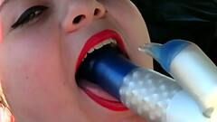 Chubby Teen Lizzy Sucks On A Vibrator Thumb