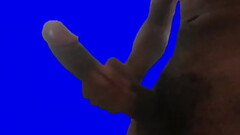 Chroma key, green/blue screen black cock jerking off  huge bbc solo Thumb