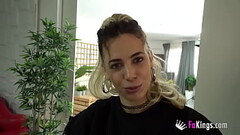 Lola teases and bangs a young rookie at his first casting Thumb