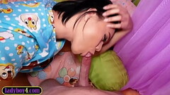 Lactating titties Asian teen ladyboy shemale Bon blowjob and anal fucked Thumb