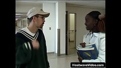 Black teen experiencing double penetration for the first time Thumb