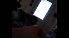 Stroking my cock and busting Thumb