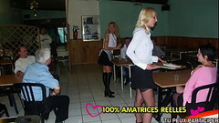 3 horny anal maids fucked at restaurant Thumb