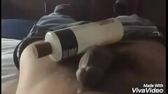 Masturbating with a shampoo bottle while listening to new neighbors fucking Thumb
