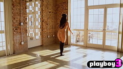 Amazing petite model Lana James teases with big boobs in hot photo session action Thumb