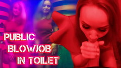Sexy Slut Sensual Suck Big Dick and Cum Swallow In Nightclub Toilet After Hot Dance Thumb