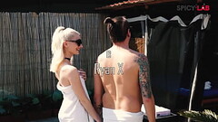 First time in a swinger club - public sex and swing blowjob Thumb