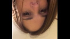 My ex girlfriend playing with her tight little pussy for me. Thumb