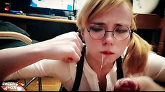 Honey Teenager Deep Sucking Big Cock - Cum in Mouth Thumb
