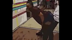WamaThigh Big Booty girl gives a guy some Ass Thumb