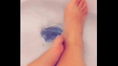 Xochtli shows off her freshly exfoliated feet Thumb