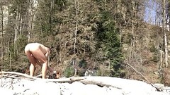 uncut nudist chubby making fire Thumb