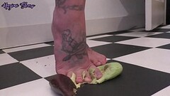 Feet step on food Thumb