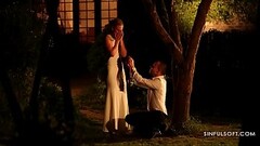 Wedding surprise for the bride! Making love by the fireplace Thumb